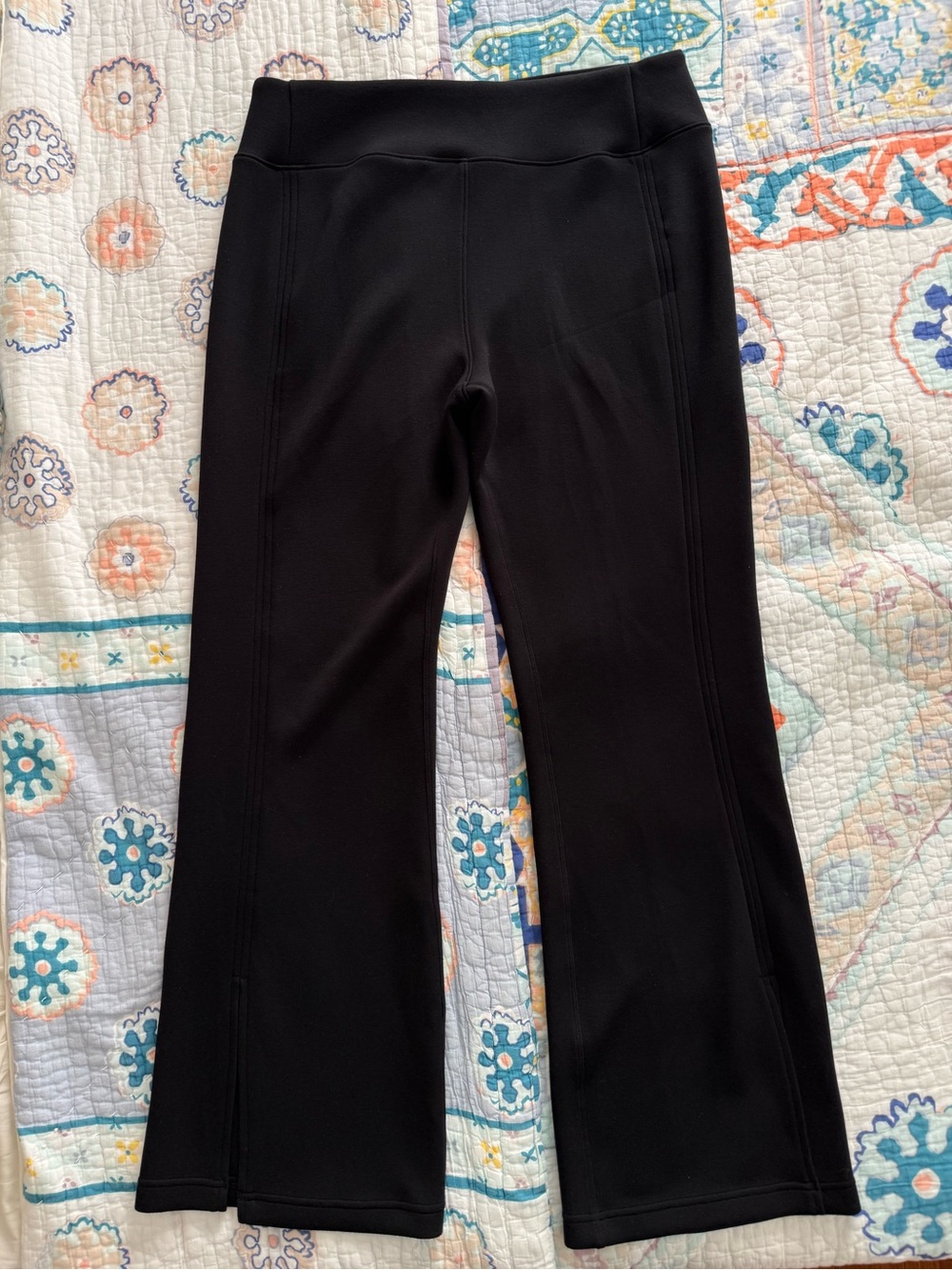 SPANX Air Essential Wide-Leg Pants Split Hem in Black *READ
